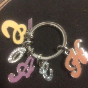 Coach Vintage Letters Keyfob EUC